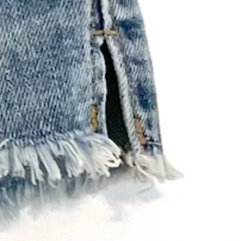AERIE AMERICAN EAGLE Daydream Denim Short Light Wash Distressed Ripped Mid Rise? - Picture 9 of 14